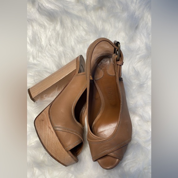Chloe leather  high heels size 37 - Picture 1 of 3